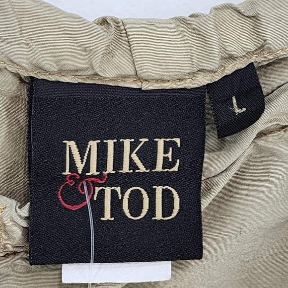 Mike & Tod Vintage Women's 100% Silk Lightweight Straight Leg Cargo Pants - L - Picture 3 of 8